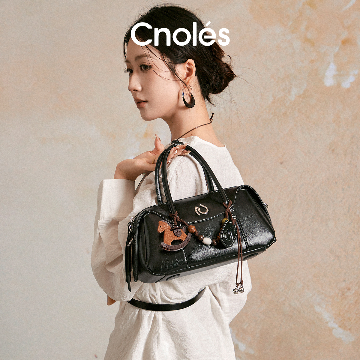 Cnoles蔻一诗岚包保龄球包女包C00464H